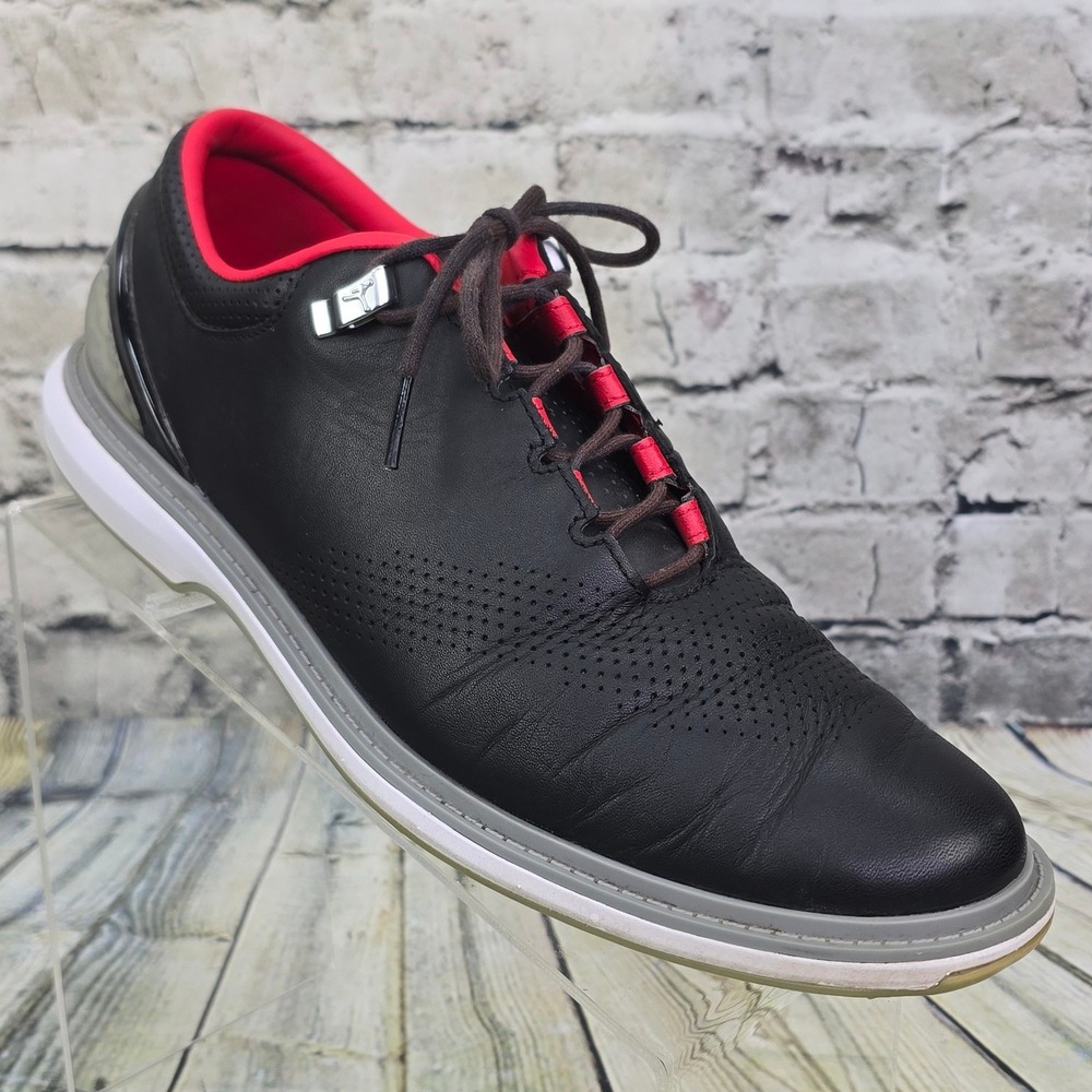 Jordan ADG 4 Golf Shoes Mens 9 Black Red Leather Spikeless DM0103-015 Jumpman